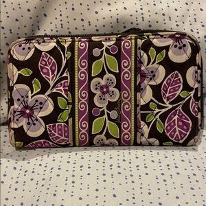 Vera Bradley ‘plum petals’ zip-around wallet. Retired pattern. Great condition.
